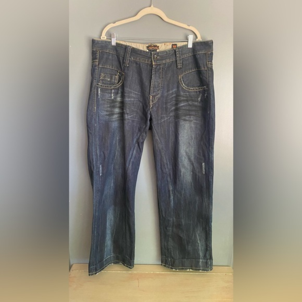 Ed Hardy Christian Audigier Men’s Distressed‎ Baggy Jeans Size 38x32